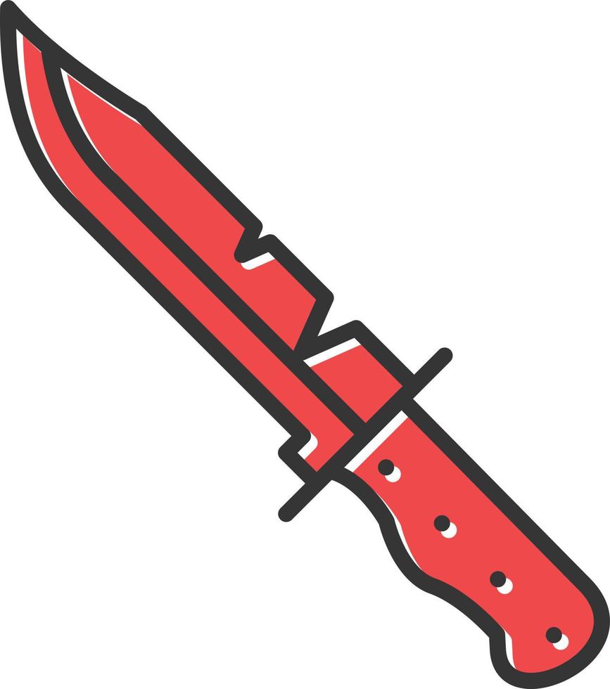 cuchillo lleno retro vector