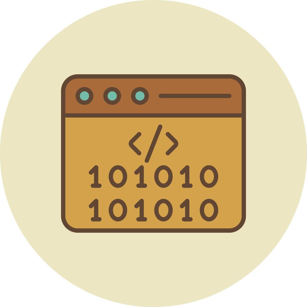 codificación llena retro vector