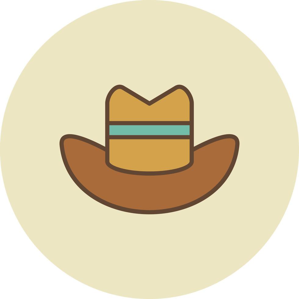 Cowboy Hat Filled Retro vector