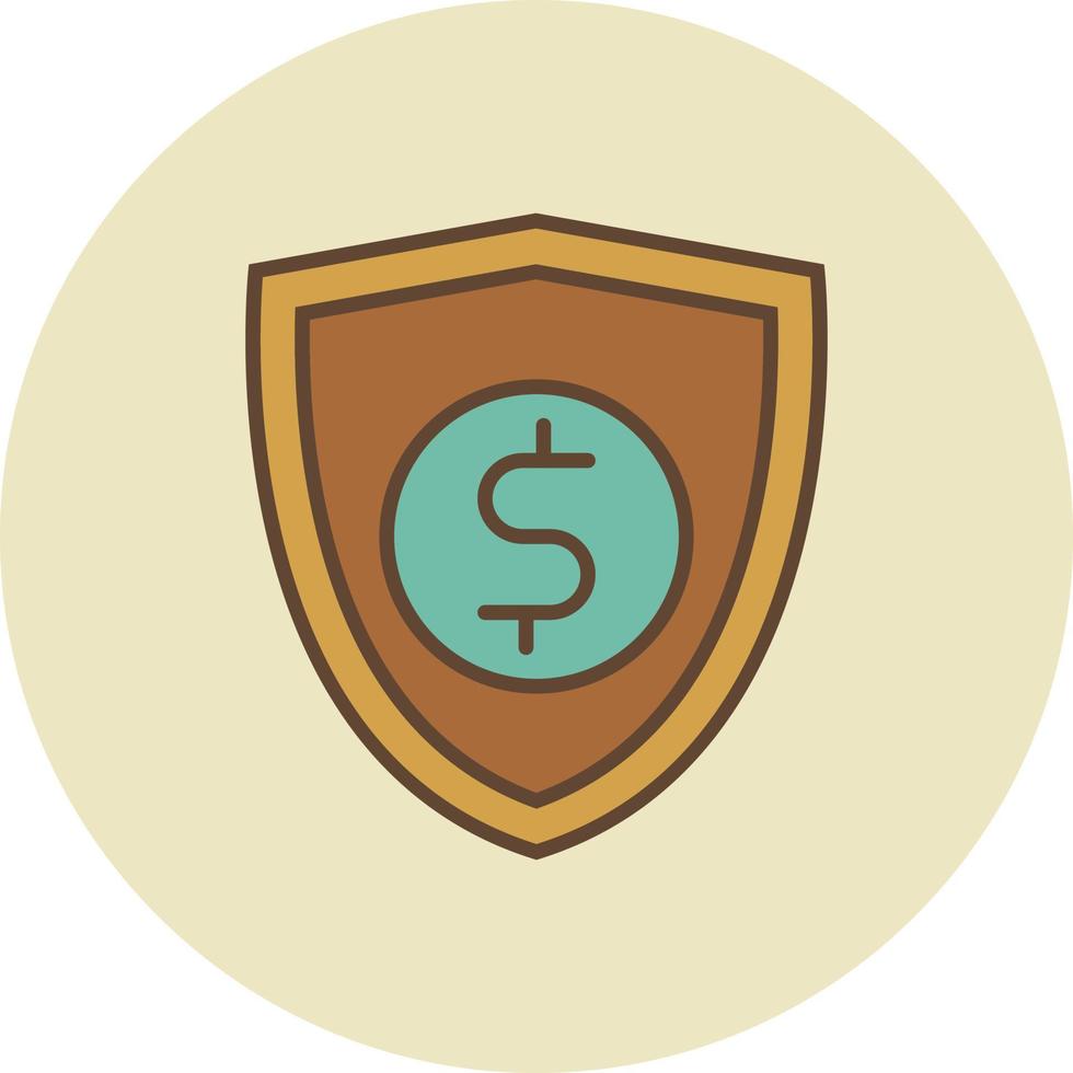 Money Protection Filled Retro vector