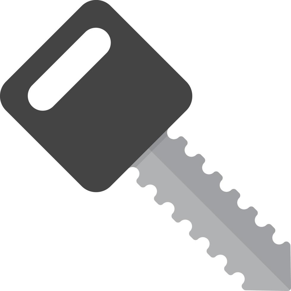 23 - Car Key Flat Greyscale vector