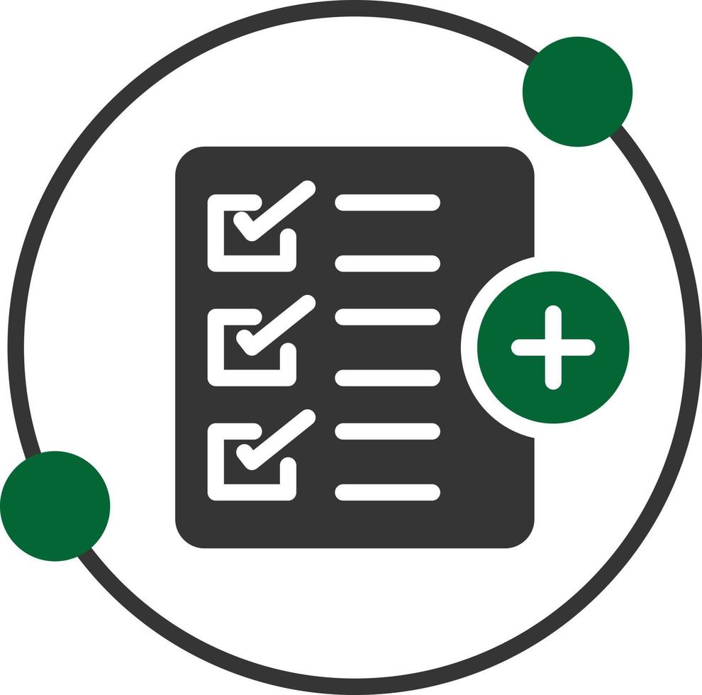New Task Glyph Two Color vector