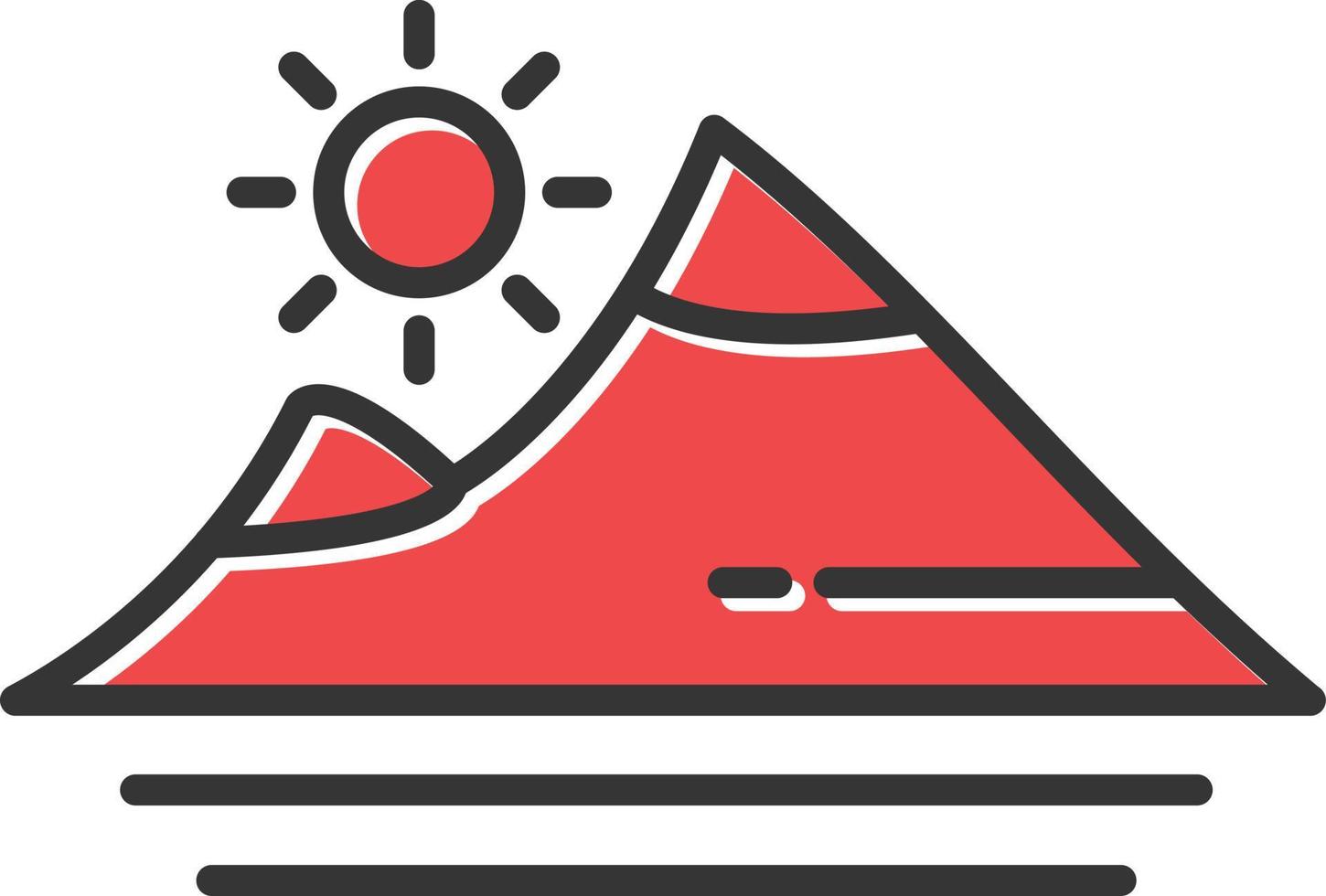 Mountain Filled Retro vector