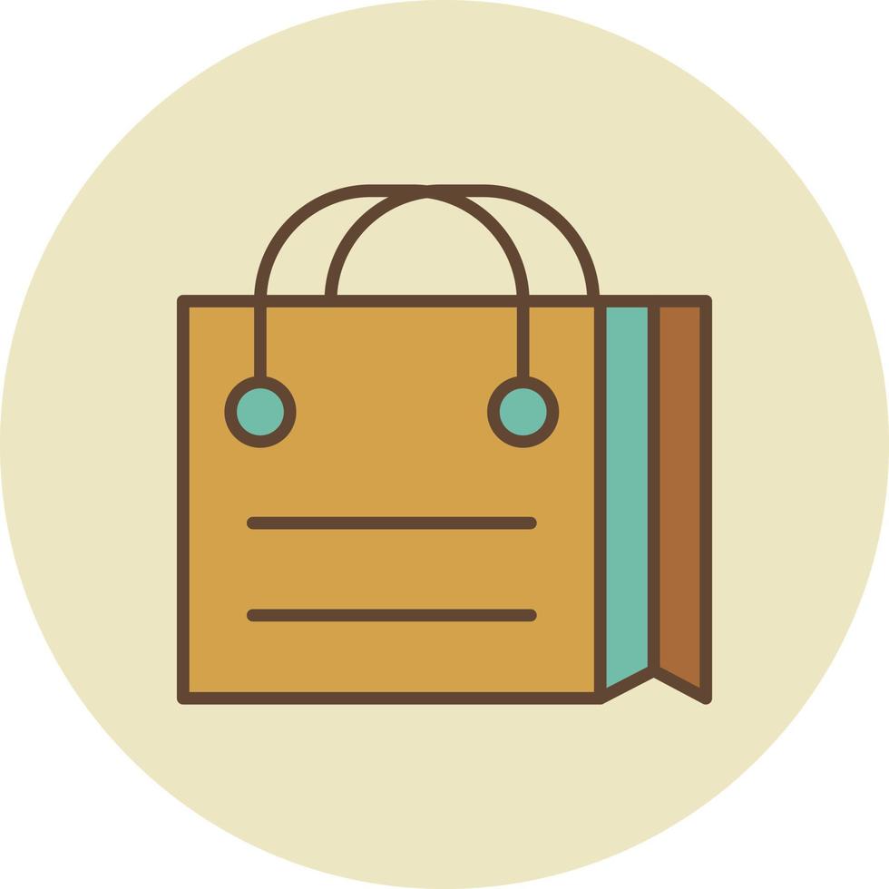 bolsa de compras llena retro vector