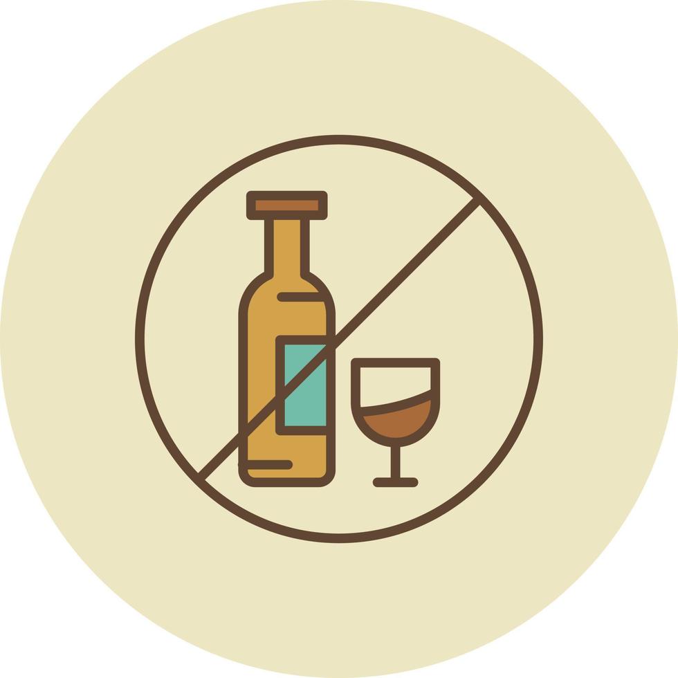 No Alcohol Filled Retro vector