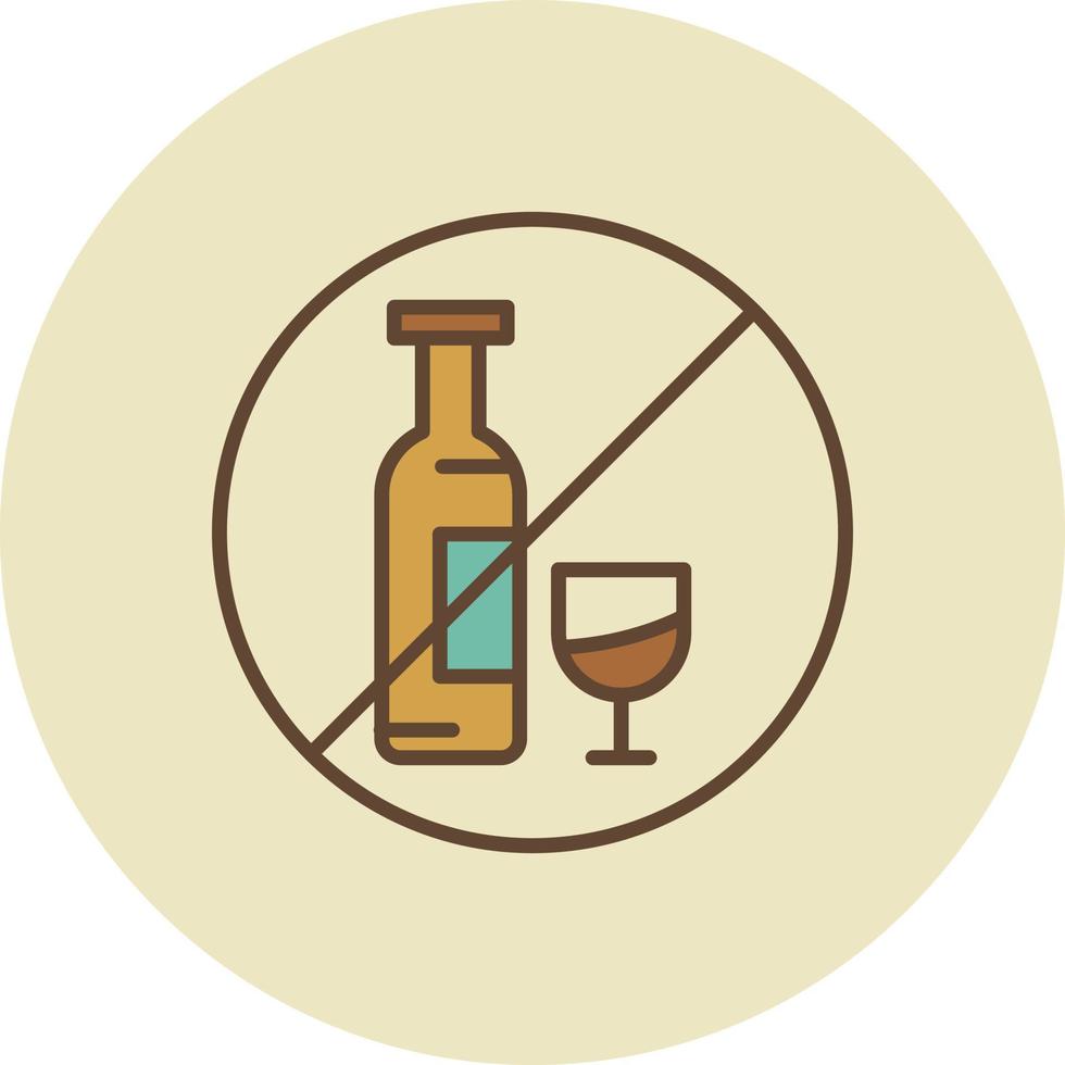 sin alcohol lleno retro vector