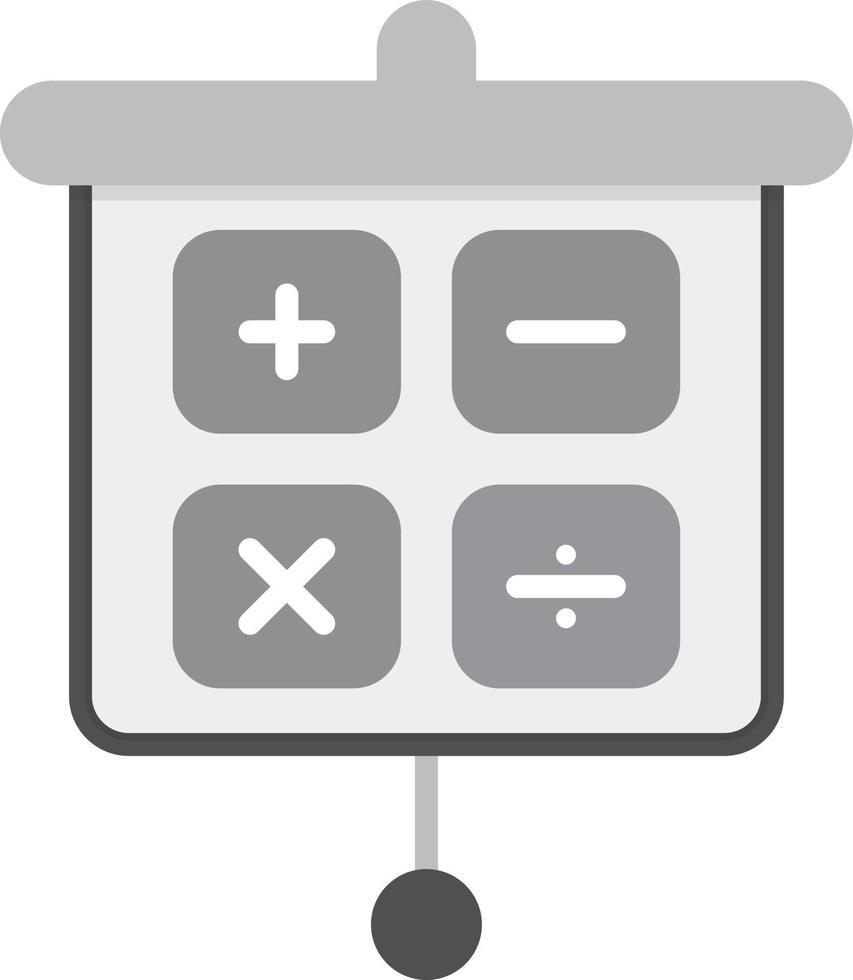 Calculation Presentation Flat Greyscale vector