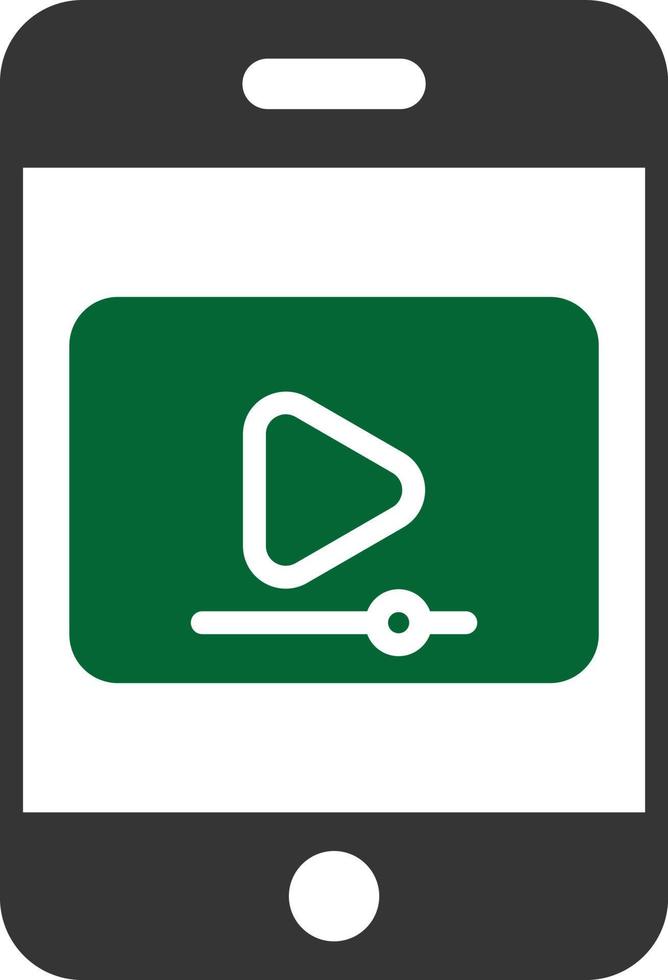 Video Mange Glyph Two Color vector