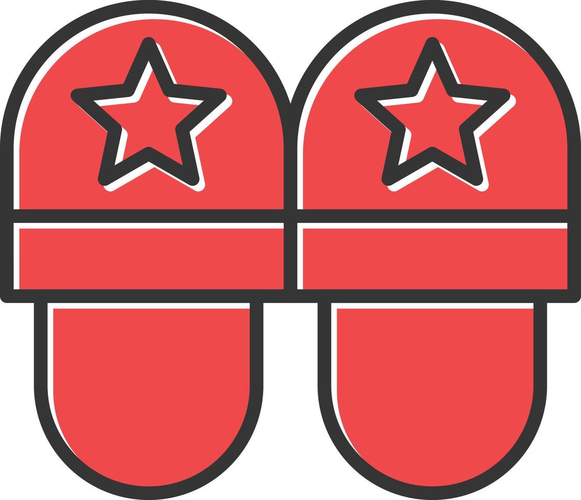 Slippers Filled Retro vector