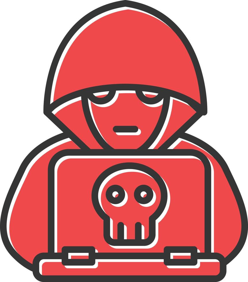 Hacker Filled Icon vector