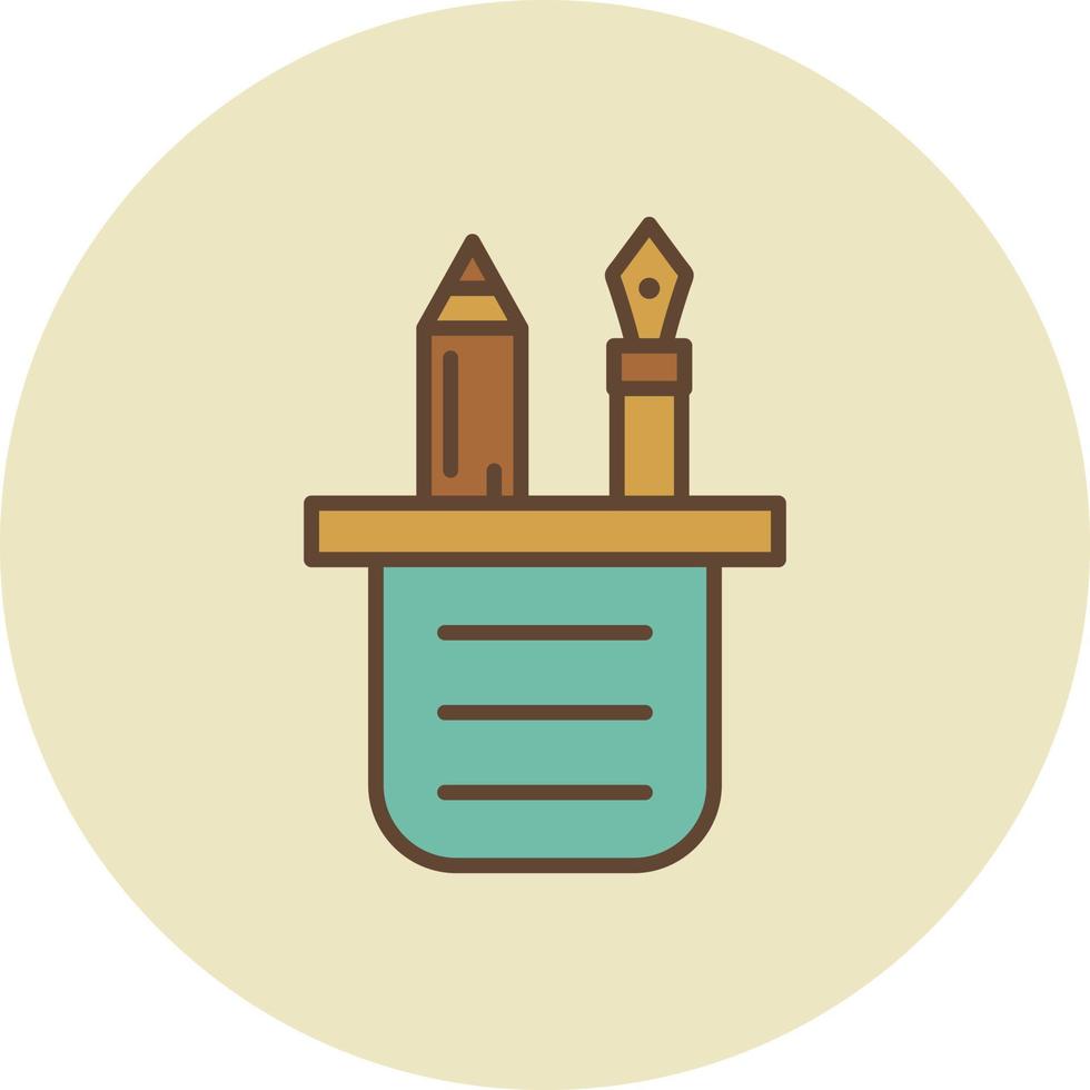 Pencil Stand Filled Retro vector