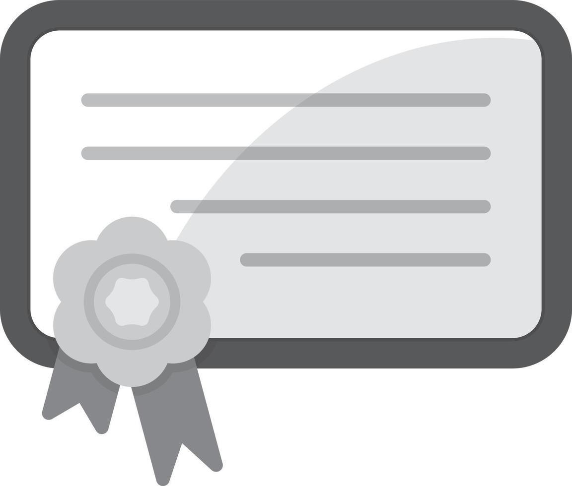 Digital Certificate Flat Greyscale vector