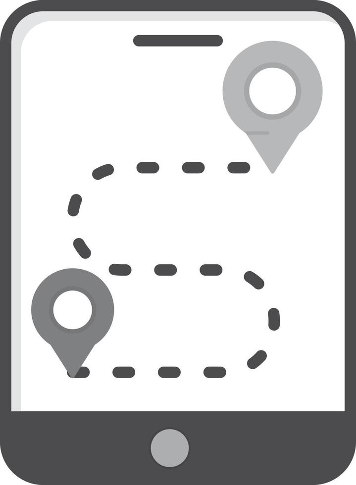 Gps Flat Greyscale vector