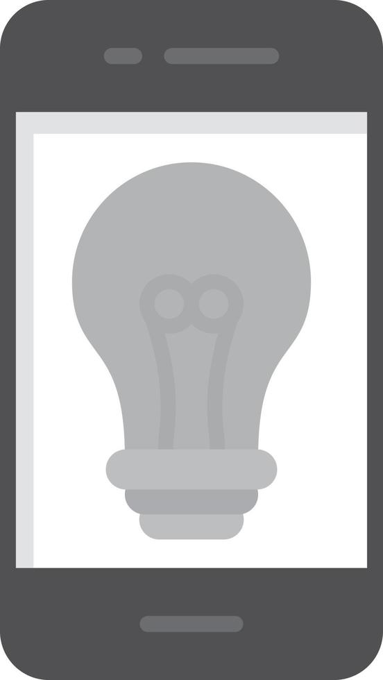 Creative Phone Flat Greyscale vector