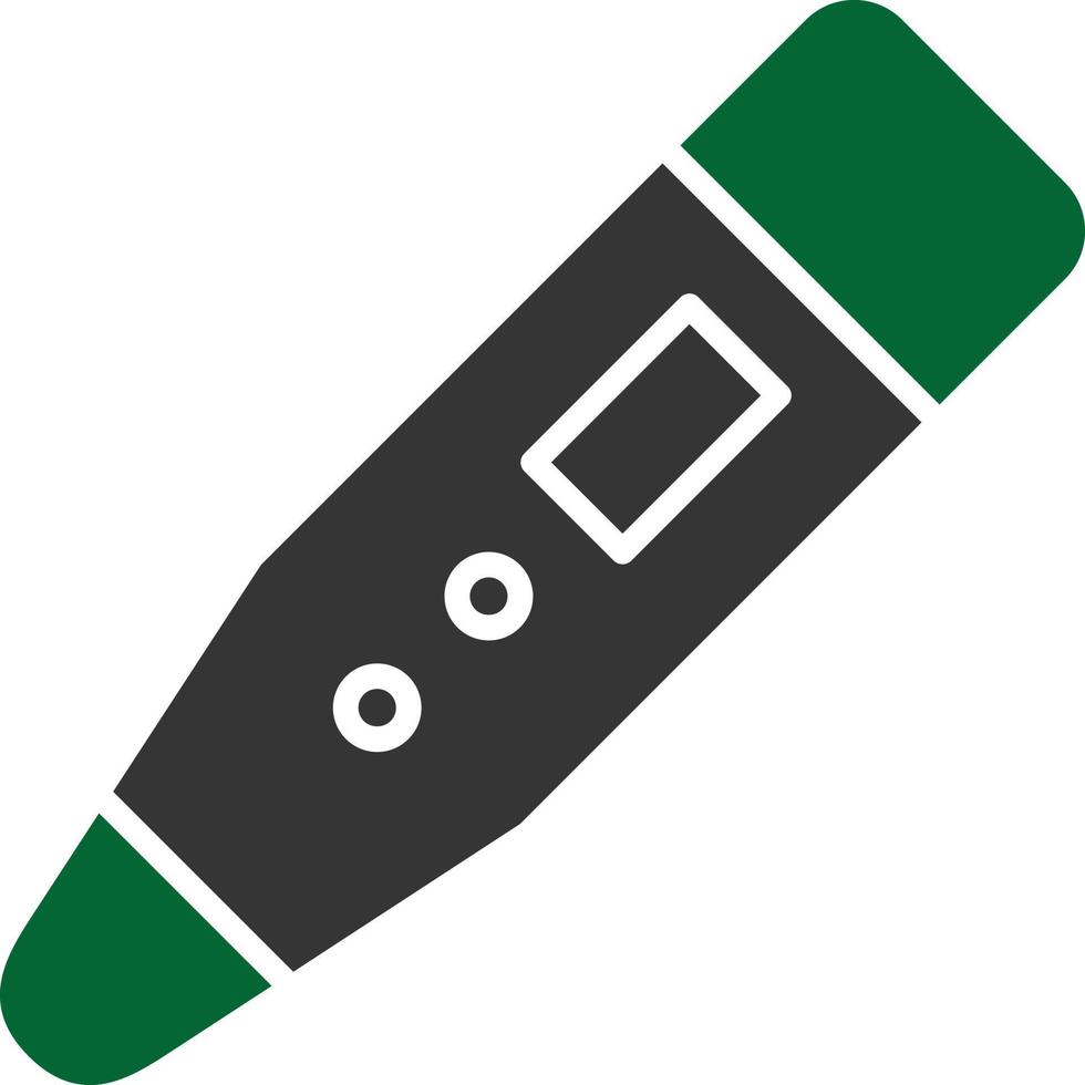 Thermometer Glyph Two Color vector