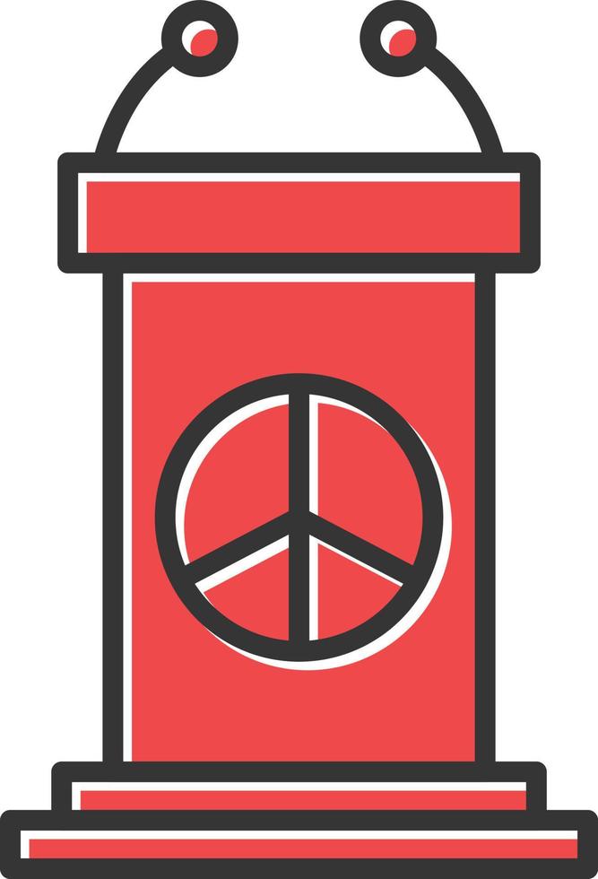 Pacifism Filled Retro vector