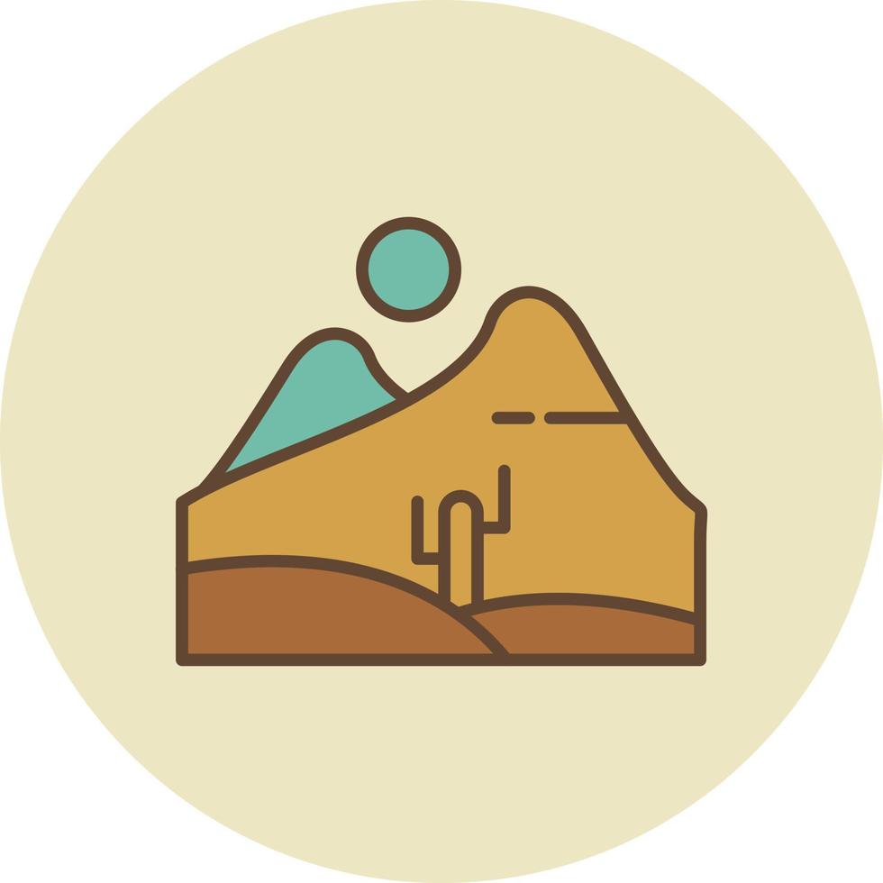 Desert Filled Retro vector