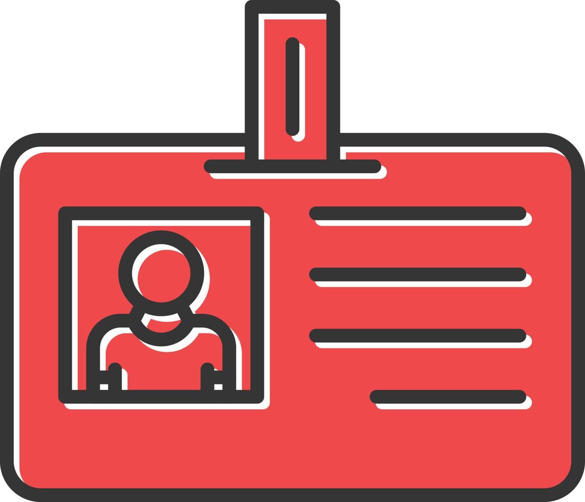 Id Card Filled Retro vector