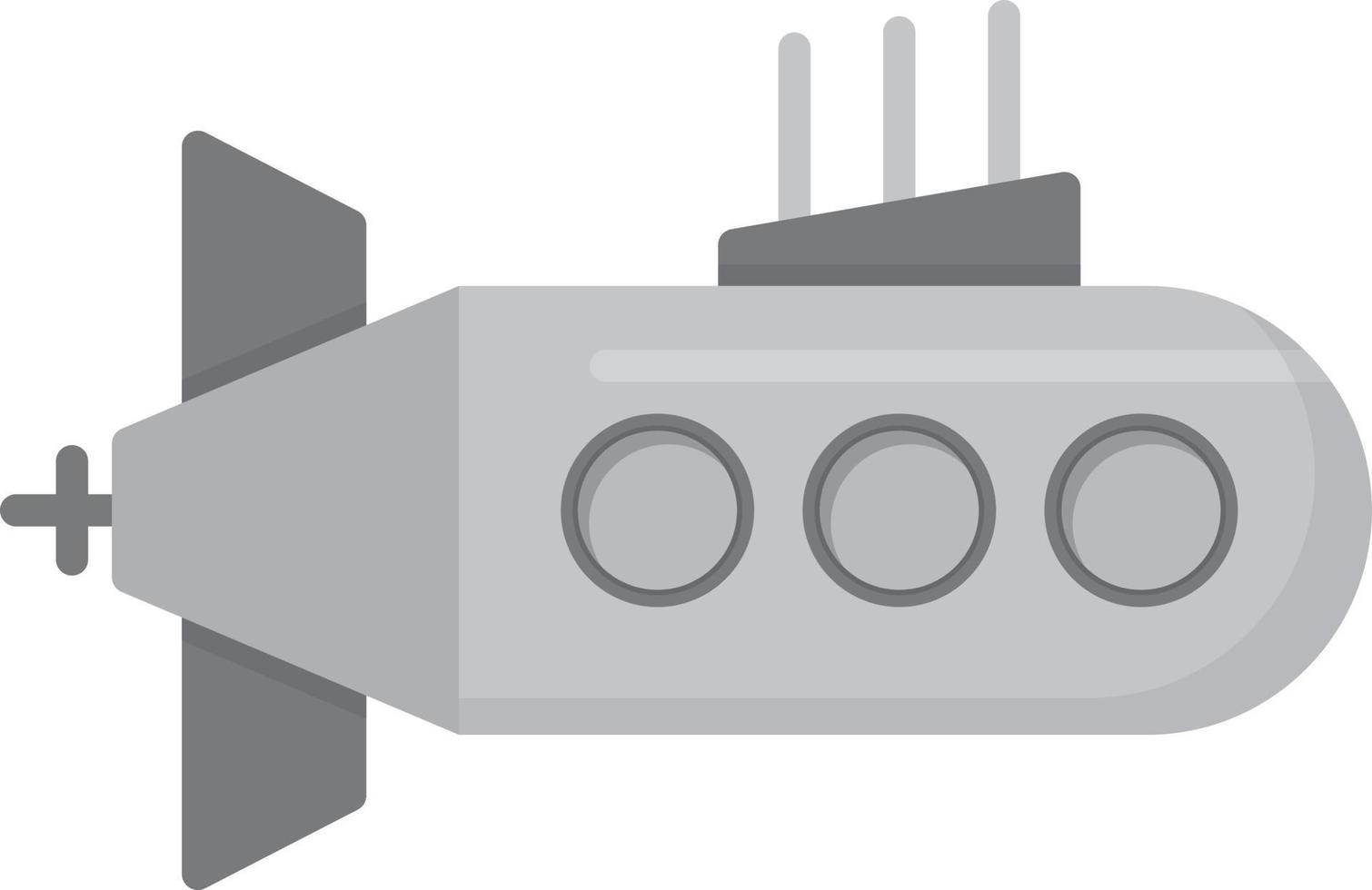plano submarino en escala de grises vector
