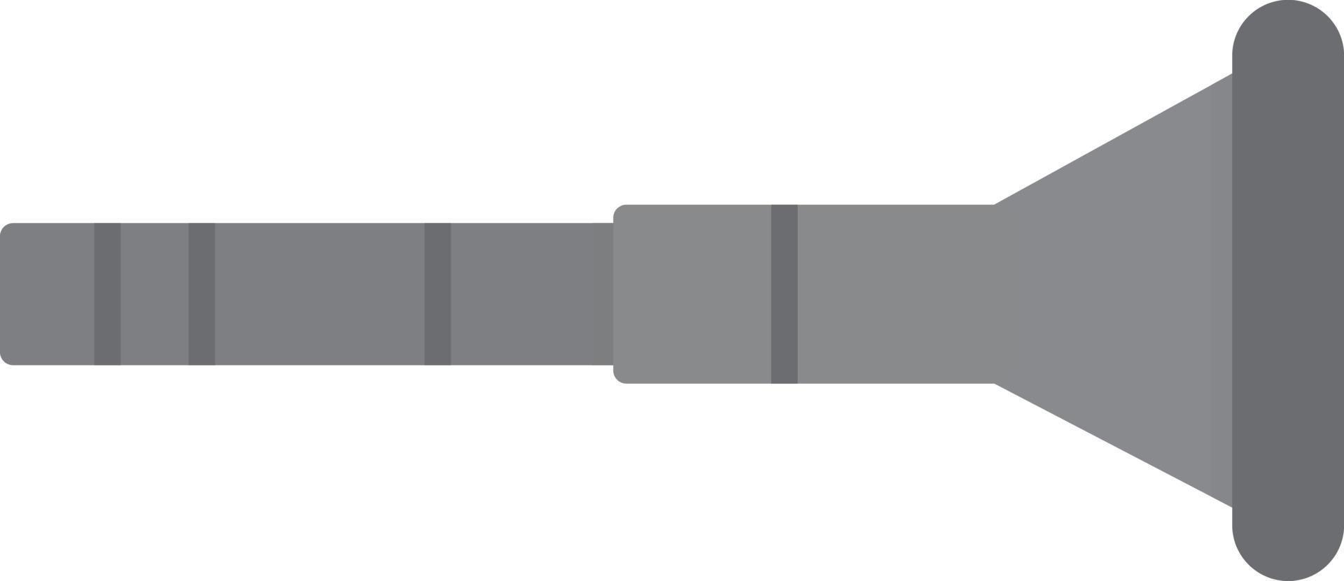 Didgeridoo Flat Greyscale vector