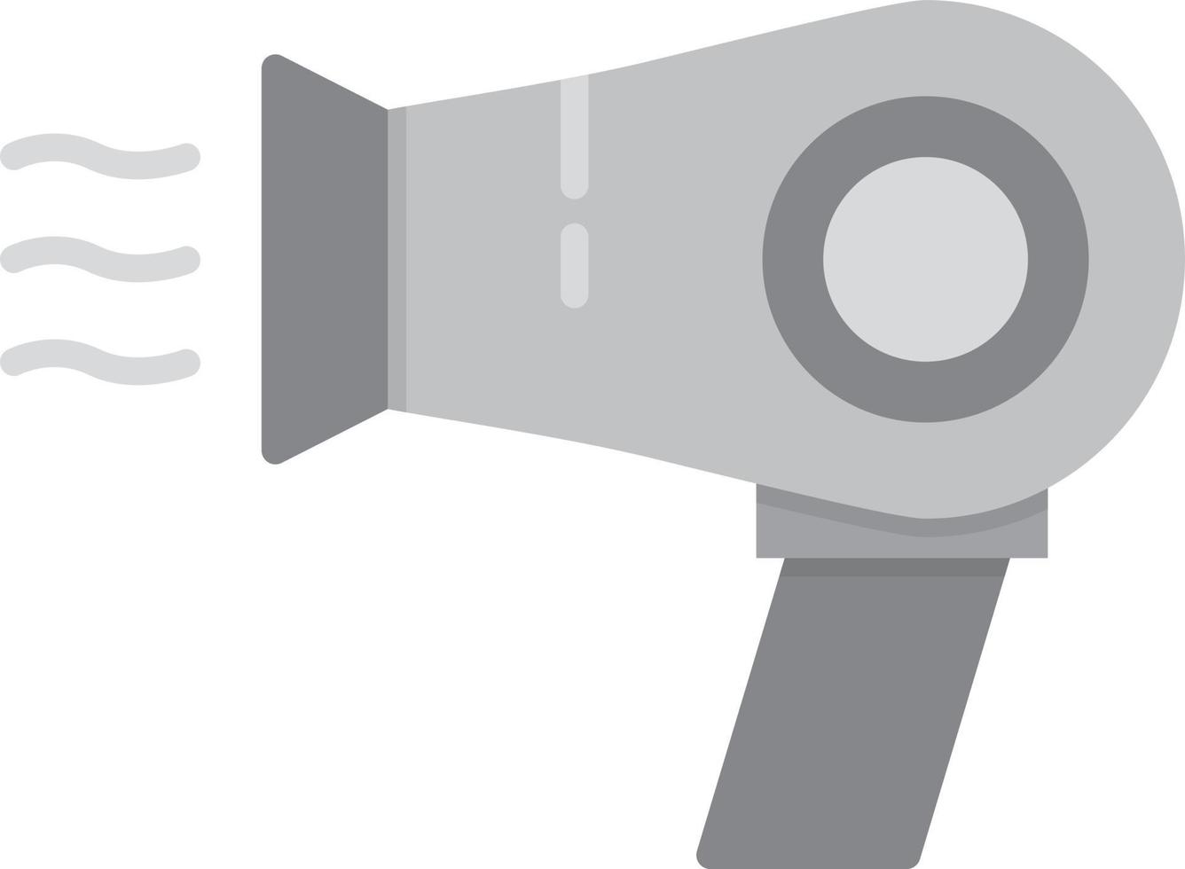 Hair Dryer Flat Greyscale vector