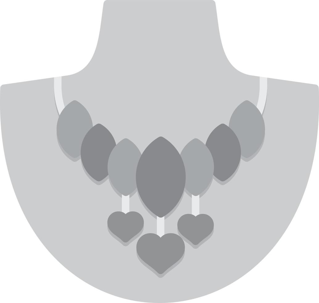 Necklace Flat Greyscale vector