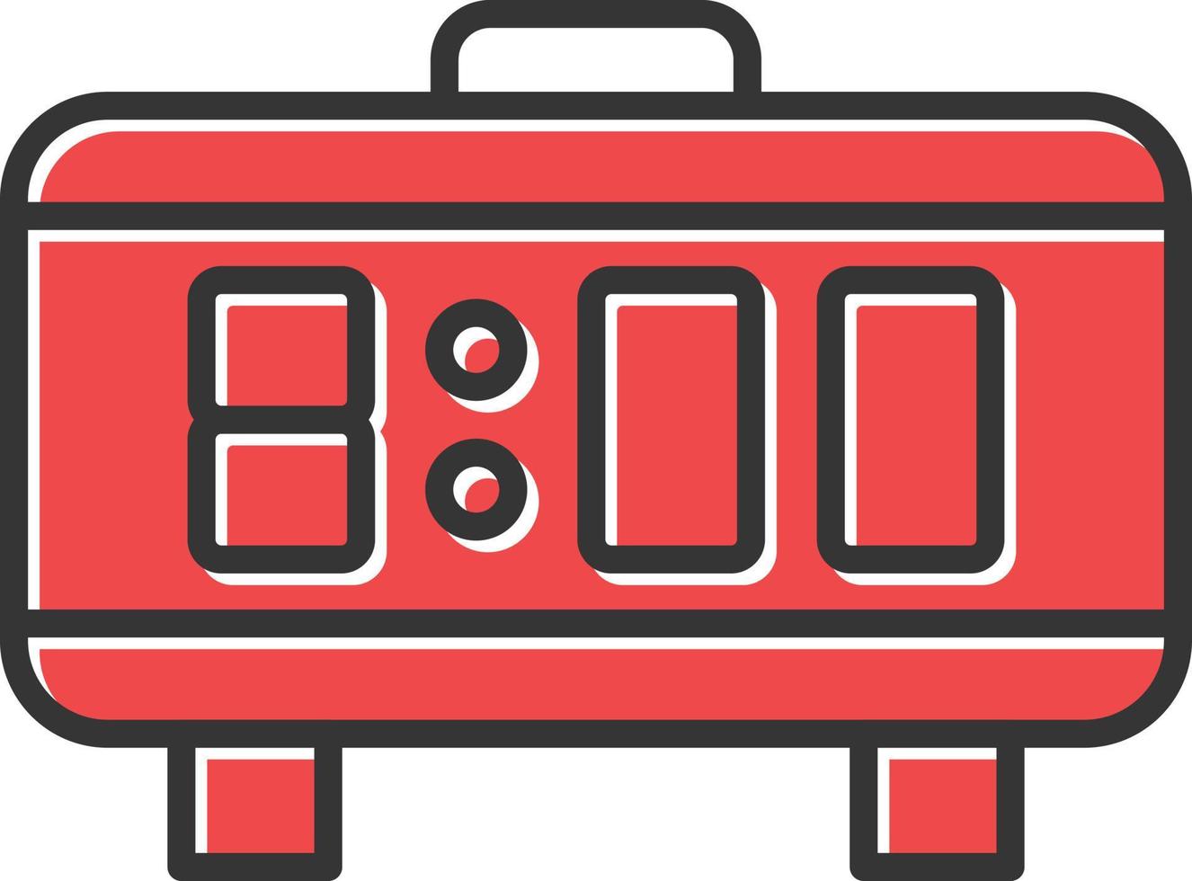 Alarm Clock Filled Retro vector
