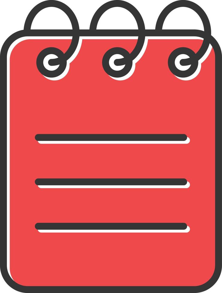 Notepad Filled Icon vector