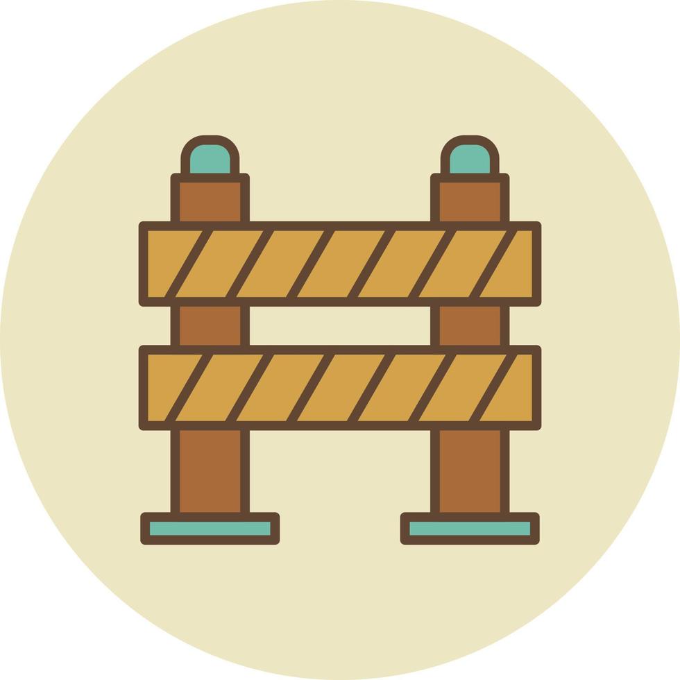 17 - Road Block Filled Retro vector