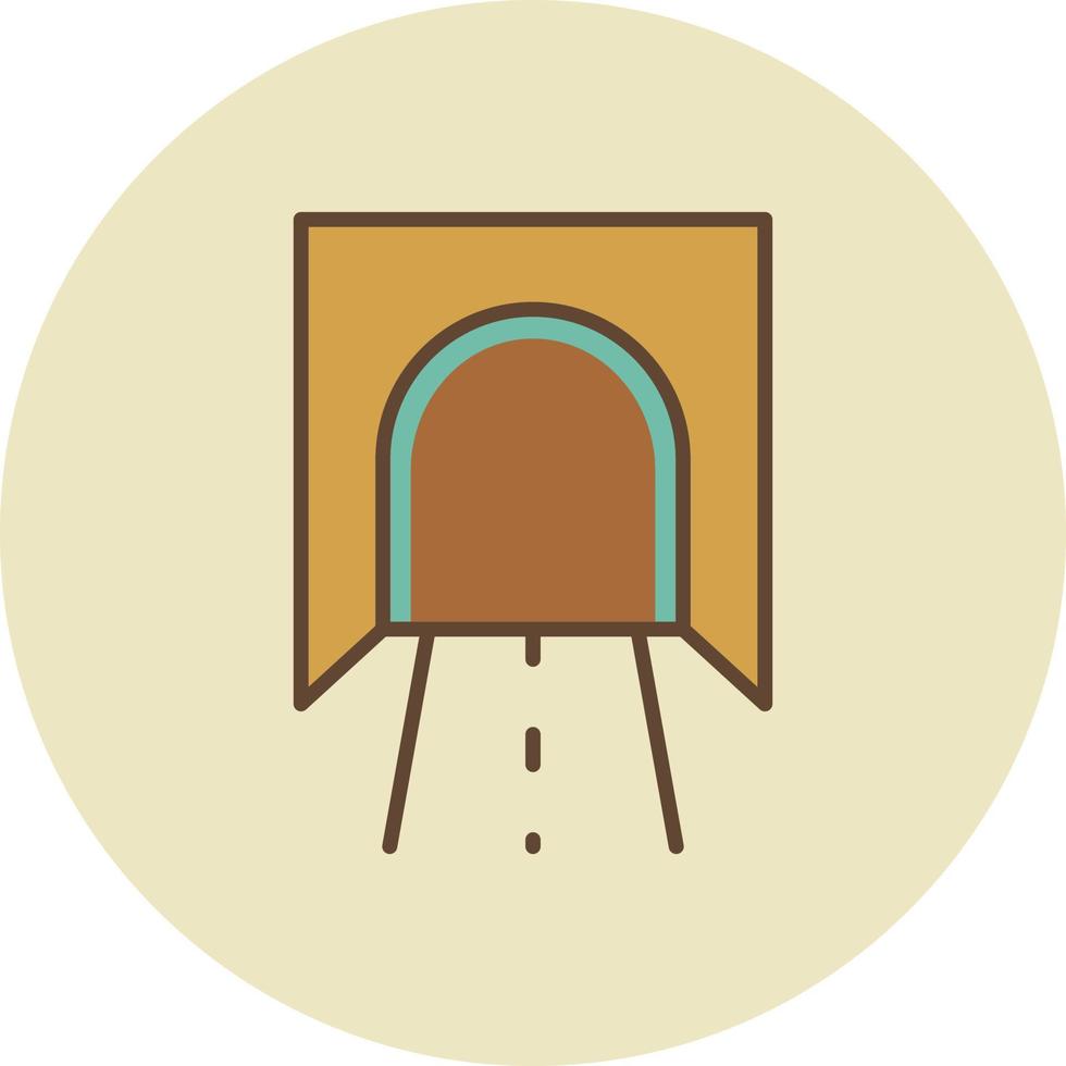 Tunnel Filled Retro vector