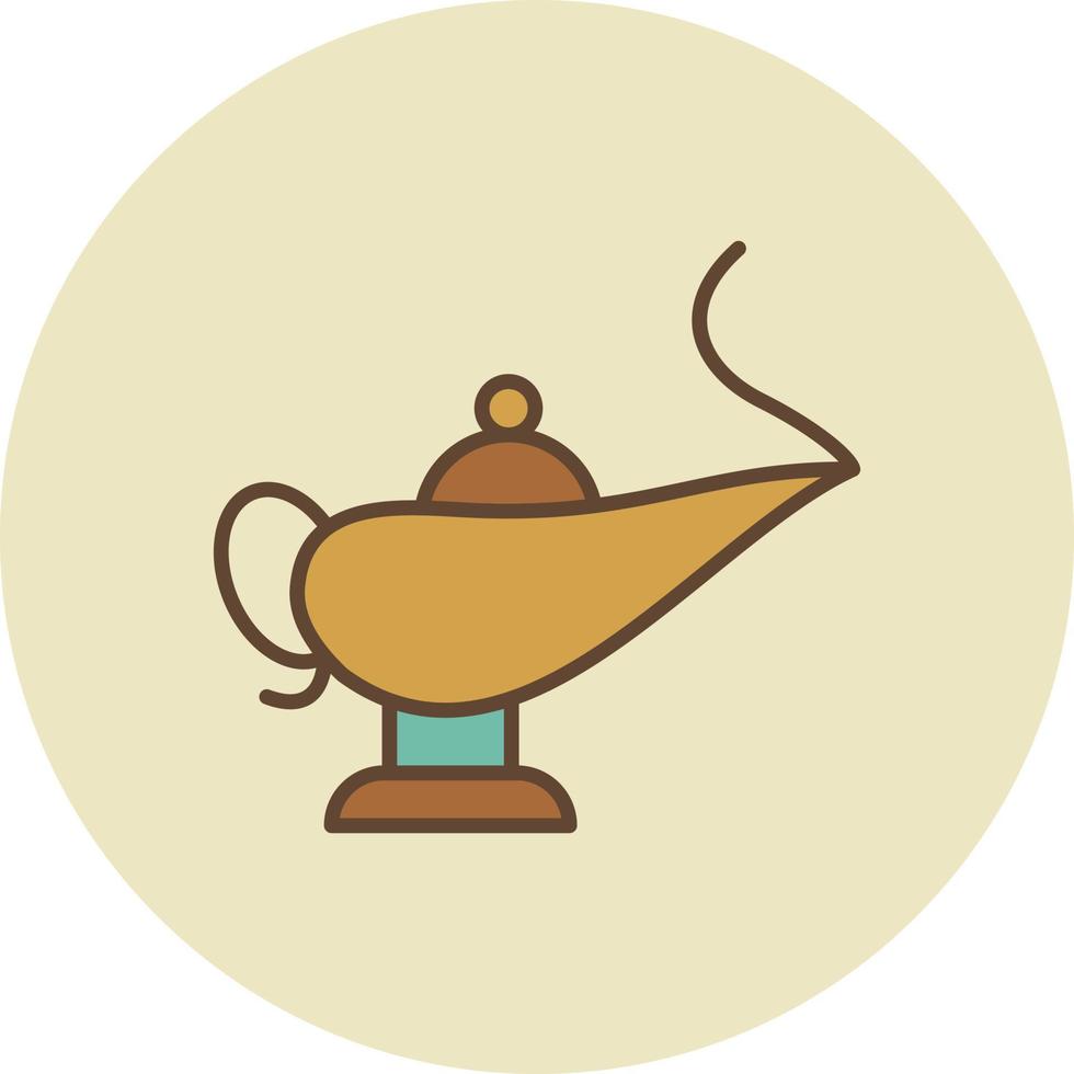 Genie Lamp Filled Retro vector