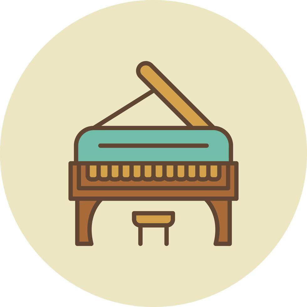 Piano Filled Retro vector