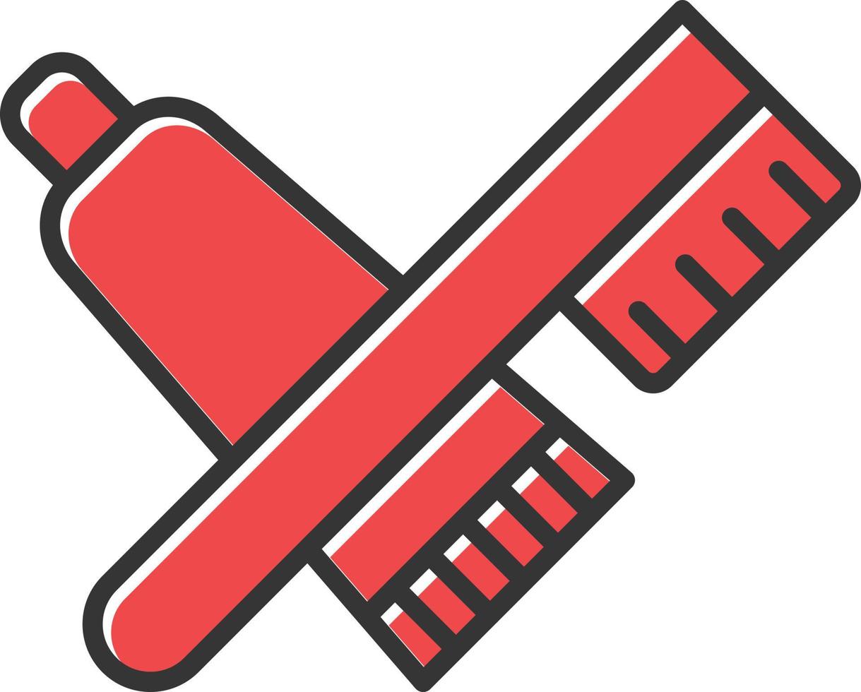 Toothbrush Filled Retro vector