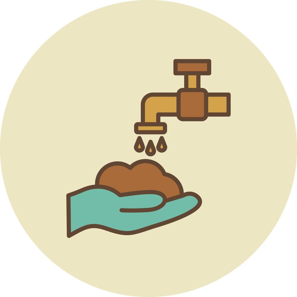 Washing Hands Filled Retro vector