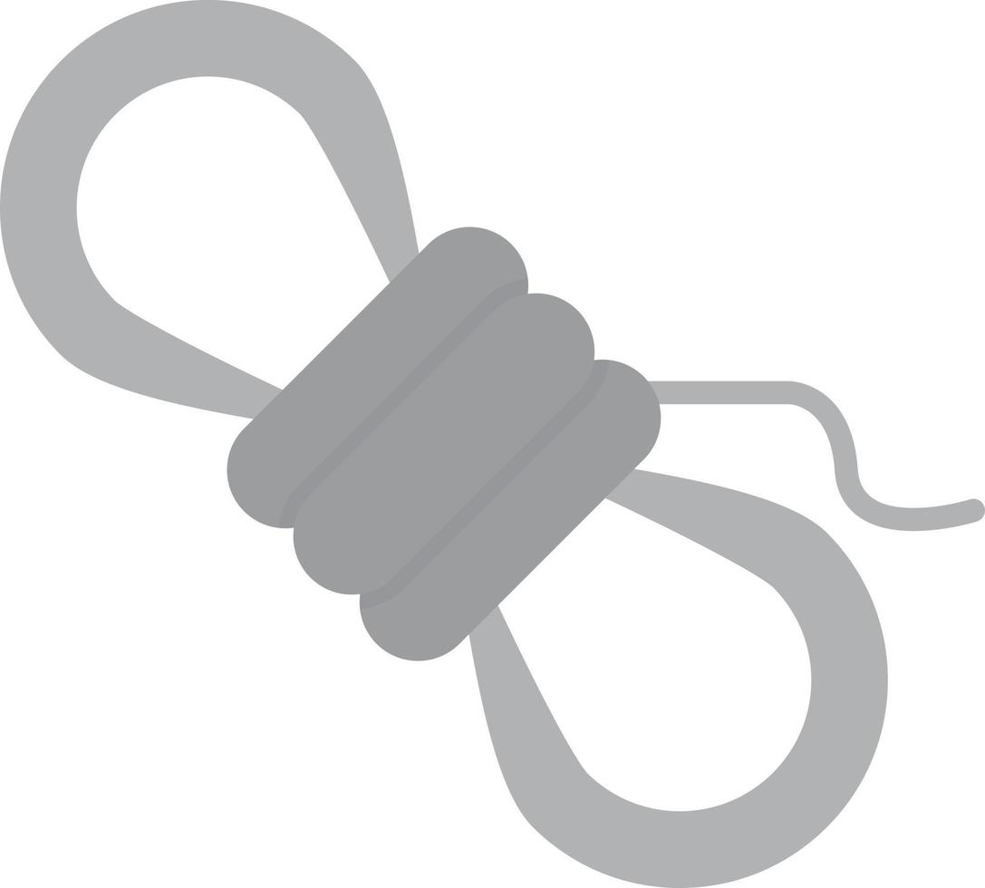 Rope Flat Greyscale vector