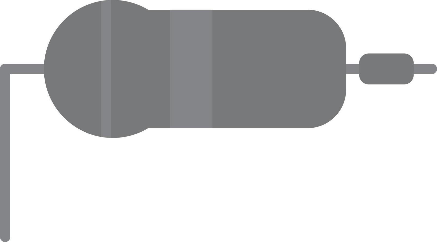 Resister Flat Greyscale vector