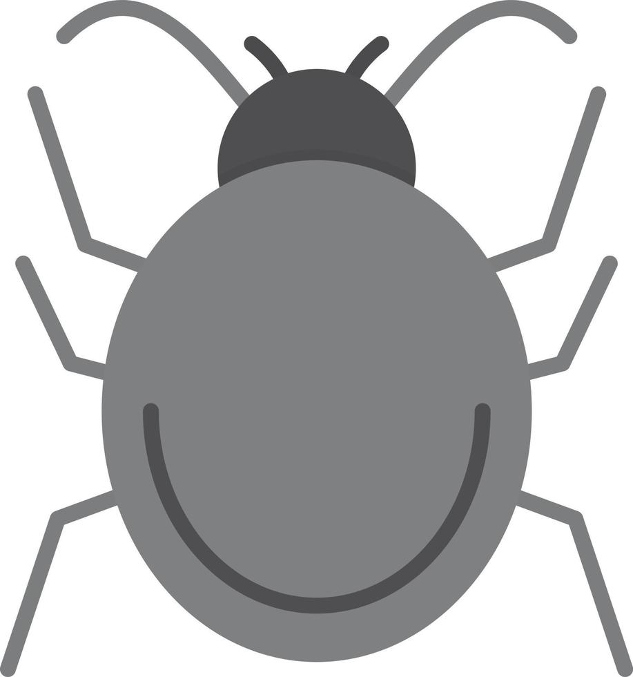 Bug Flat Greyscale vector