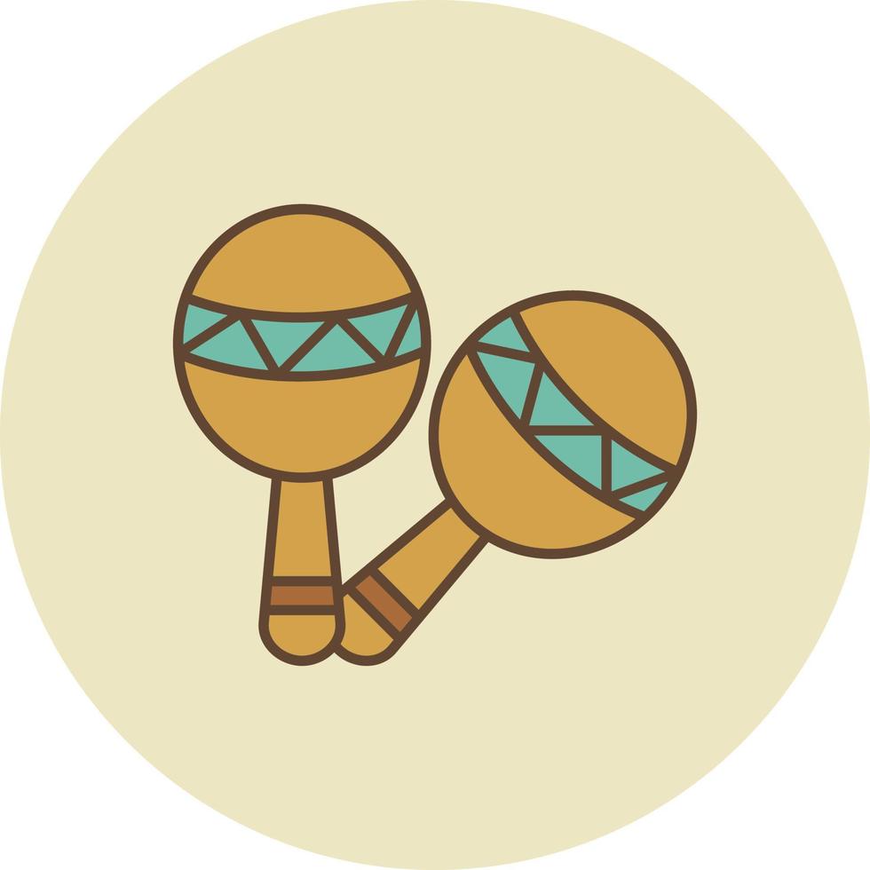 maracas llenas retro vector