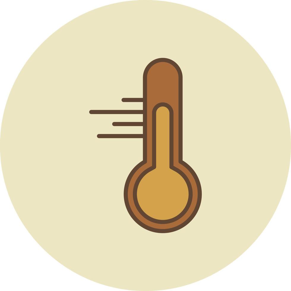 Thermometer Filled Retro vector