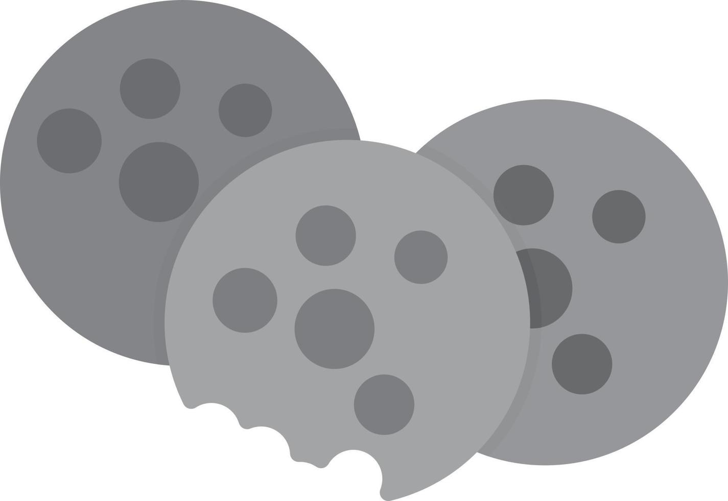 Cookies Flat Greyscale vector