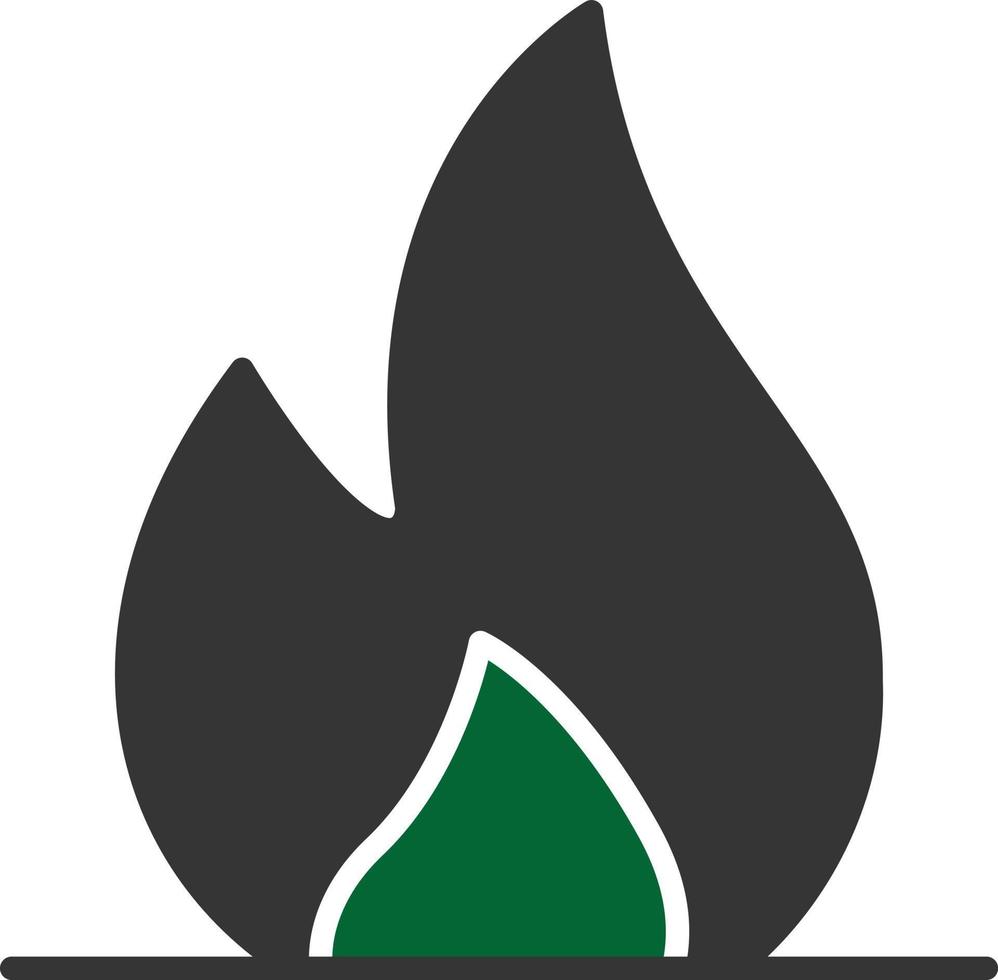 Flame Glyph Two Color vector