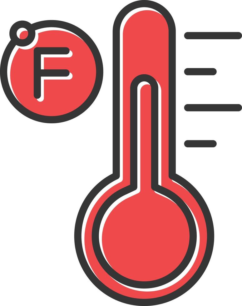 Fahrenheit lleno retro vector