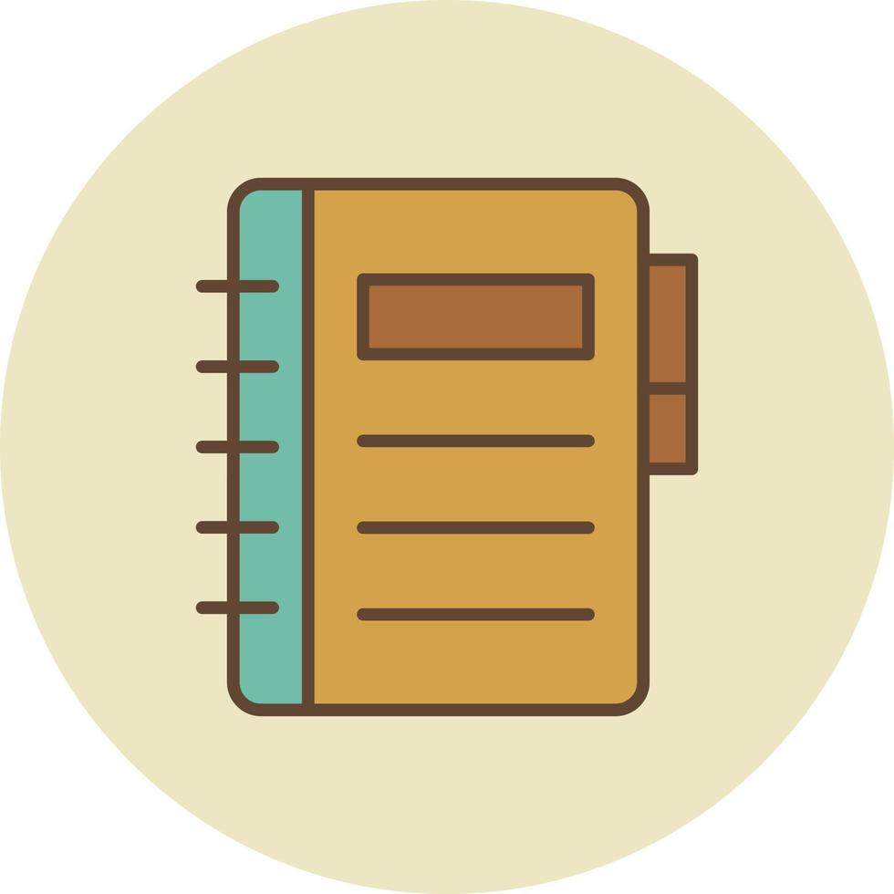 Notebook Filled Retro vector