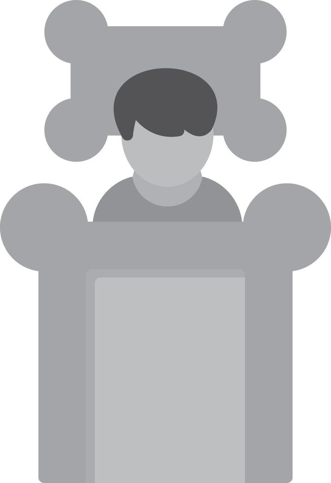 Sleep Flat Greyscale vector