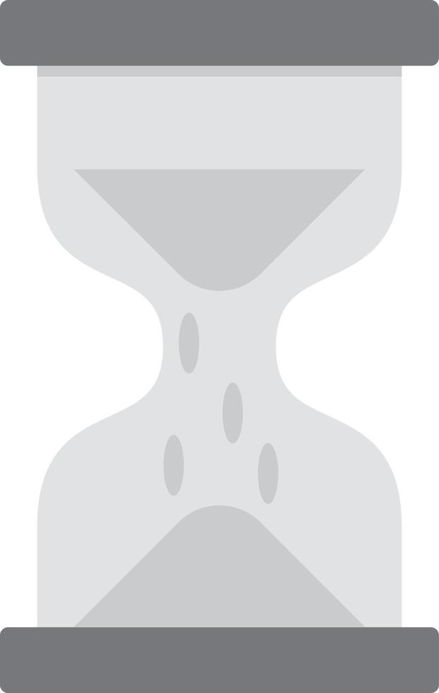 Hourglass Flat Greyscale vector