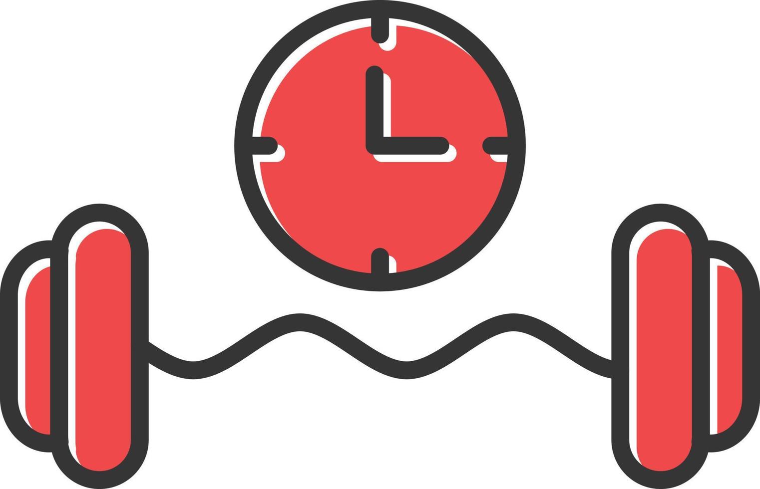 Dumbbell Filled Retro vector