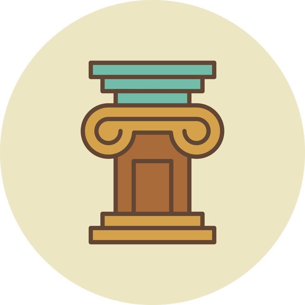 Column Filled Retro vector