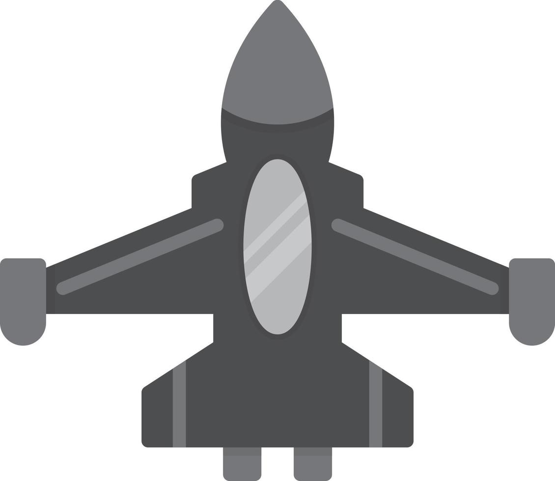 Jet Flat Greyscale vector