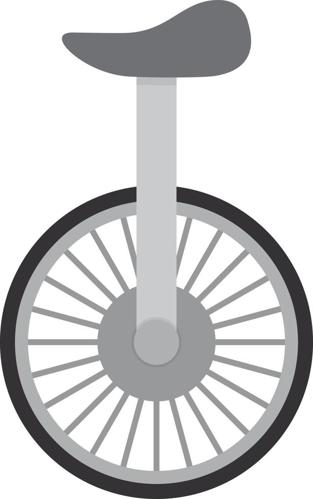 Unicycle Flat Greyscale vector