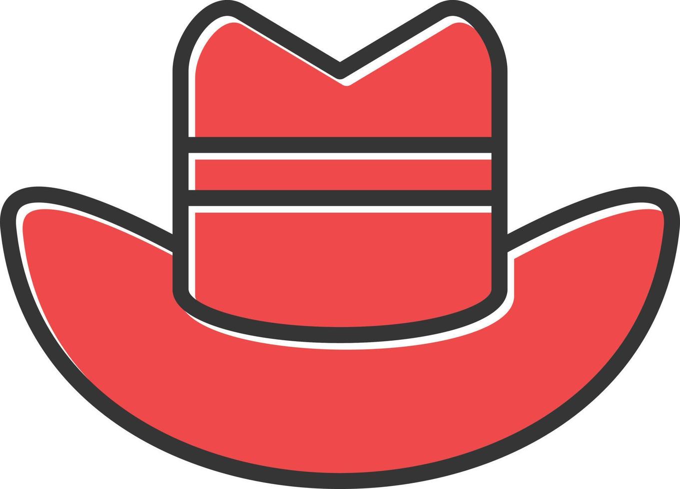 Cowboy Hat Filled Icon vector